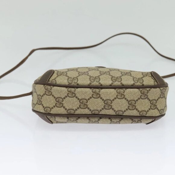 GUCCI GG Supreme Web Sherry Line Bag PVC Beige Gold 89 02 066 Auth BA2473 - Picture 9 of 15